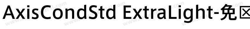 AxisCondStd ExtraLight字体转换